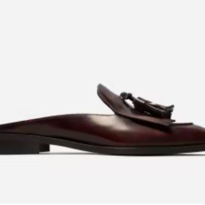 Everlane The Modern Tassel Loafer Mule Oxblood